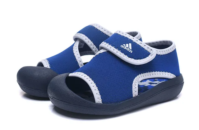 Adidas Bleu Jaune Ouvert Doigt Sangle Velcro Sandales Casual 18