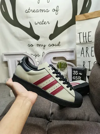 Adidas Brown Black Low-Top Leather Upper Lifestyle Sneakers 15