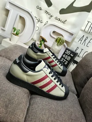 Adidas Brown Black Low-Top Leather Upper Lifestyle Sneakers 19