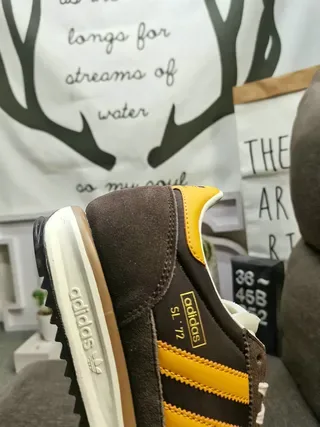 Adidas Brown Yellow Retro Runner Suede-Leather Combo Lifestyle Sneakers 3