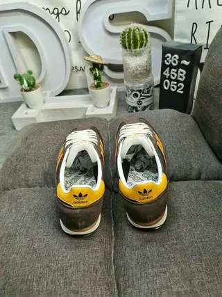 Adidas Brown Yellow Retro Runner Suede-Leather Combo Lifestyle Sneakers 8