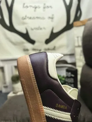 Adidas Burgundy White Suede Upper Three-Stripe Side Panel Lifestyle Sneakers 3
