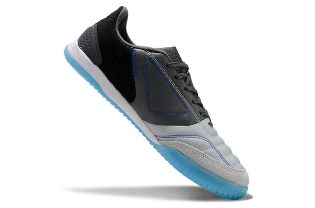 Adidas Copa Black Blue Low-Cut Silhouette جلد صناعي و شبكة علوية أحذية كرة القدم الداخلية 2