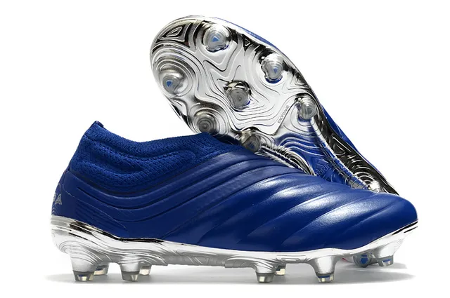 Adidas Copa Blue Orange Sock-Fit Knit Collar Sculpted Ridged Forefoot Overlay Firm-Ground Soccer Shoes 7