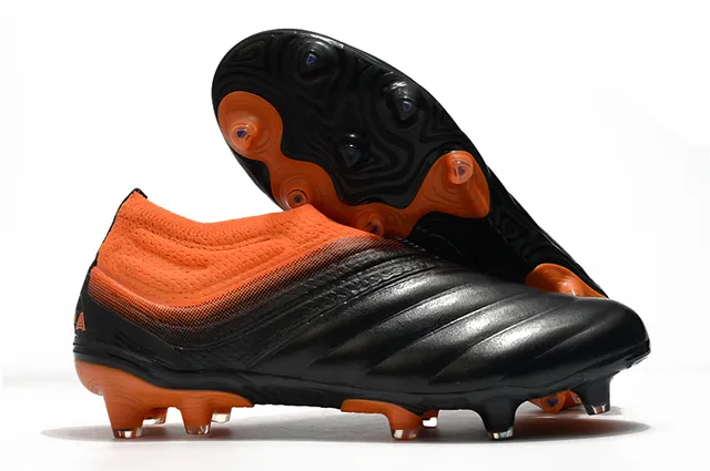 Adidas Copa Blue Orange Sock-Fit Knit Collar Sculpted Ridged Forefoot Overlay Firm-Ground Soccer Shoes 9