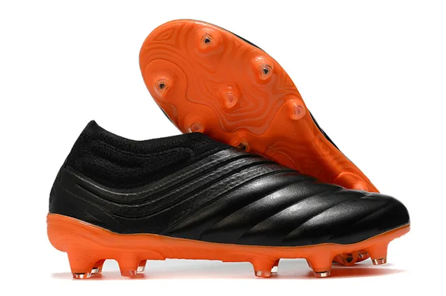 Adidas Copa Blue Orange Sock-Fit Knit Collar Sculpted Ridged Forefoot Overlay Firm-Ground Soccer Shoes 10