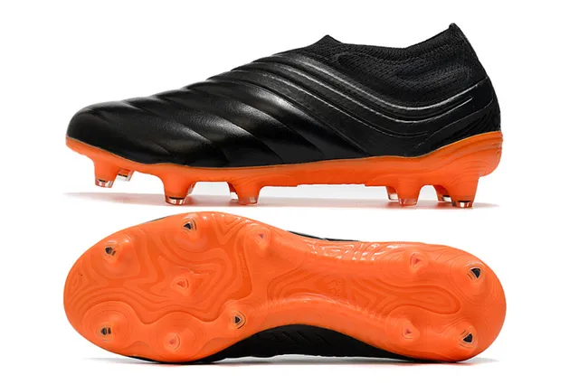 Adidas Copa Blue Orange Sock-Fit Knit Collar Sculpted Ridged Forefoot Overlay Firm-Ground Soccer Shoes 11