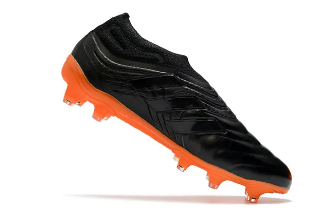 Adidas Copa Blue Orange Sock-Fit Knit Collar Sculpted Ridged Forefoot Overlay Firm-Ground Soccer Shoes 12