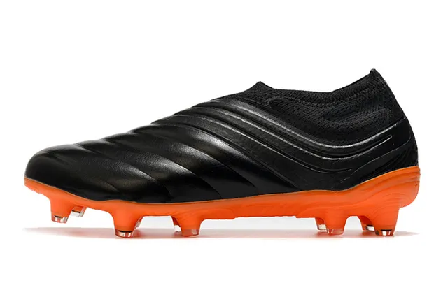 Adidas Copa Blue Orange Sock-Fit Knit Collar Sculpted Ridged Forefoot Overlay Firm-Ground Soccer Shoes 14