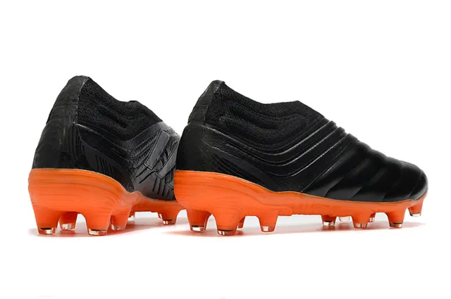 Adidas Copa Blue Orange Sock-Fit Knit Collar Sculpted Ridged Forefoot Overlay Firm-Ground Soccer Shoes 16
