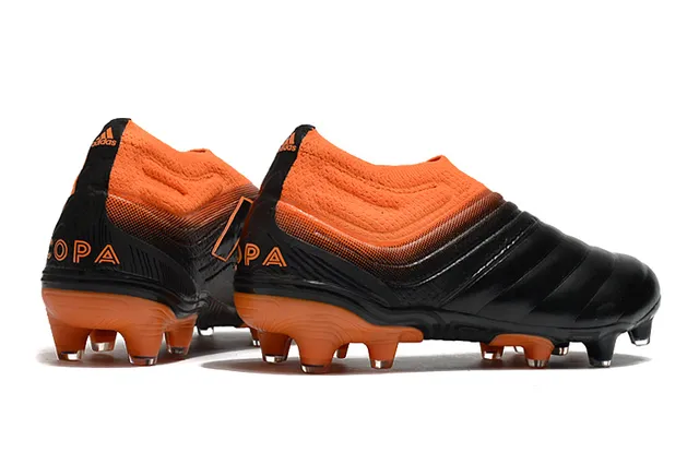 Adidas Copa Blue Orange Sock-Fit Knit Collar Sculpted Ridged Forefoot Overlay Firm-Ground Soccer Shoes 22