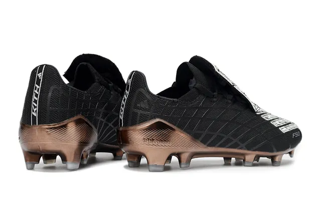 Adidas F50 Black Brown Low-Cut Bootie Upper Geometric Mesh Texture Firm-Ground Soccer Shoes 5