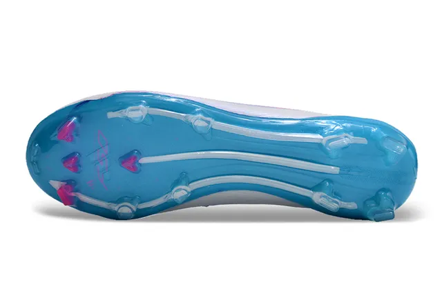 Adidas F50 নীল গোলাপি লো-কাট সক-ফিট আপার সিন্থেটিক টেক্সচার্ড শেল ফার্ম-গ্রাউন্ড সকার শোজ 22