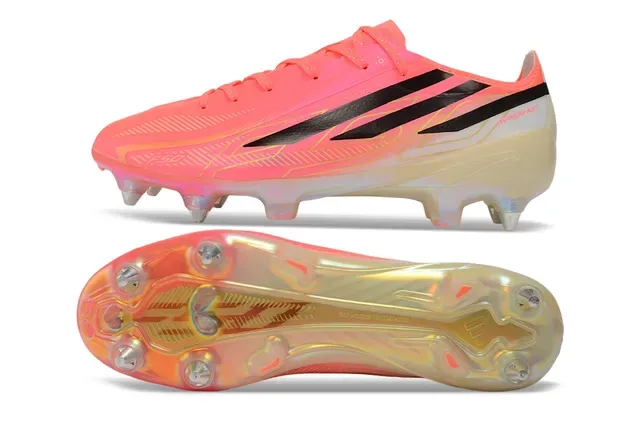 Adidas F50 Hyperfast Pink Black Firm-Ground Soccer Shoes 6