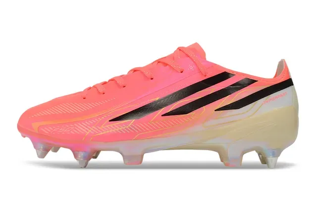 Adidas F50 Hyperfast Pink Black Firm-Ground Soccer Shoes 7