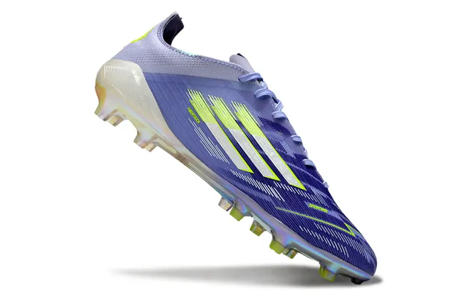 Adidas F50 Upper Iridescent Violet Vert accents Néon Lime Chaussures de Football pour Terrain Ferme 2