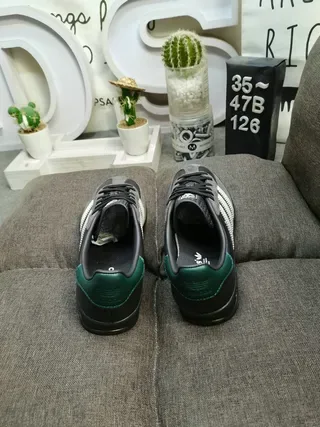 Adidas Gazelle Black Dark Green Cream Lifestyle Sneakers 8