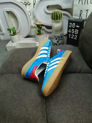 Adidas Gazelle Blue Red White Lifestyle Sneakers 6