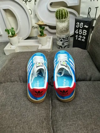 Adidas Gazelle Blue Red White Lifestyle Sneakers 8