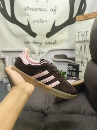 Adidas Gazelle Brown and Pink Suede Lifestyle Sneakers 5