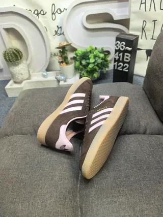 Adidas Gazelle Brown and Pink Suede Lifestyle Sneakers 6
