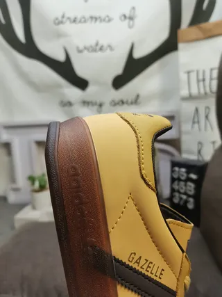 Adidas Gazelle Mustard Yellow Black Gum Lifestyle Sneakers 4