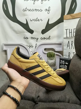 Adidas Gazelle Mustard Yellow Black Gum Lifestyle Sneakers 6