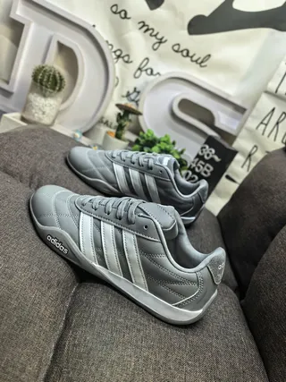 Adidas Gray and White Quilted Three-Stripe Lifestyle Sneakers 7