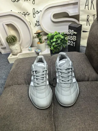 Adidas Gray and White Quilted Three-Stripe Lifestyle Sneakers 10