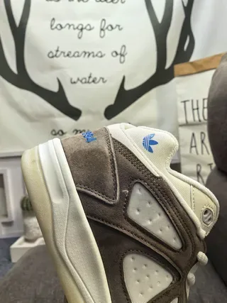 Adidas Gray Black Low-Top Suede-and-Synthetic Overlay Lifestyle Sneakers 3