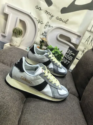 Adidas Gray Black Retro Runner Suede-Leather Hybrid Lifestyle Sneakers 9