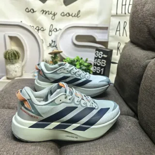 Adidas Gray Navy Engineered Mesh Upper Sculpted Platform Midsole Lifestyle Sneakers