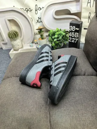 Adidas Gray Pink Shell-Toe Quilted Upper Lifestyle Sneakers 6