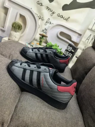 Adidas Gray Pink Shell-Toe Quilted Upper Lifestyle Sneakers 7