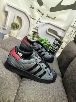 Adidas Gray Pink Shell-Toe Quilted Upper Lifestyle Sneakers 9