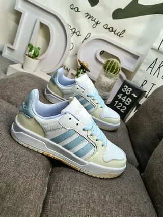 Adidas Verde Roxo Low-Top Três Listras Painel Lateral Lifestyle Tênis 19