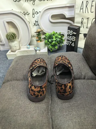 Adidas Leopard-Print Penny Strap Loafers 8