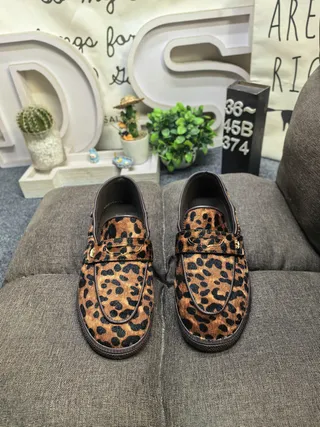 Adidas Leopard-Print Penny Strap Loafers 10