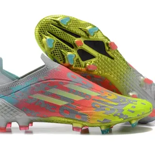 Adidas Multicolor Sock-Fit Collar Gradient-Print Synthetic Upper Firm-Ground Soccer Shoes
