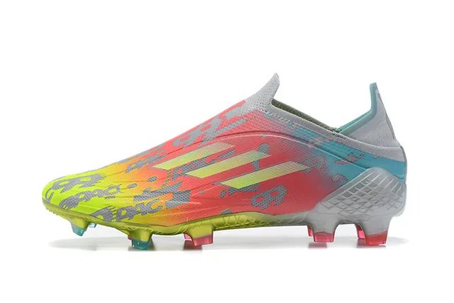 Adidas Multicolor Sock-Fit Collar Gradient-Print Synthetic Upper Firm-Ground Soccer Shoes 10