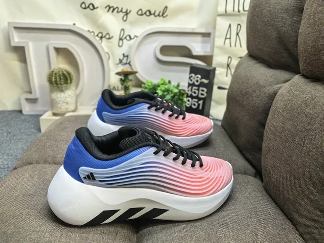 Adidas Multicolor Wave-Patterned Upper Gradient Color Blocking Lifestyle Sneakers 11