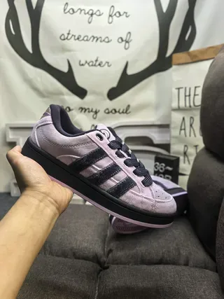 Adidas Navy Burgundy Low-Top Suede-and-Textile Upper Lifestyle Sneakers 5