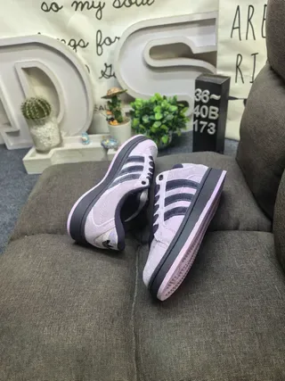 Adidas Navy Burgundy Low-Top Suede-and-Textile Upper Lifestyle Sneakers 6