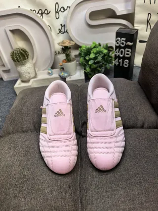 Adidas Pink Gold Laceless Slip-On Quilted Upper Lifestyle Sneakers 10