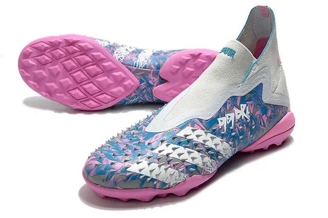 Adidas Rose Multicolore Moulé Pique Jaula Géométrique Impression Dessus Gazon Chaussures de Football 17