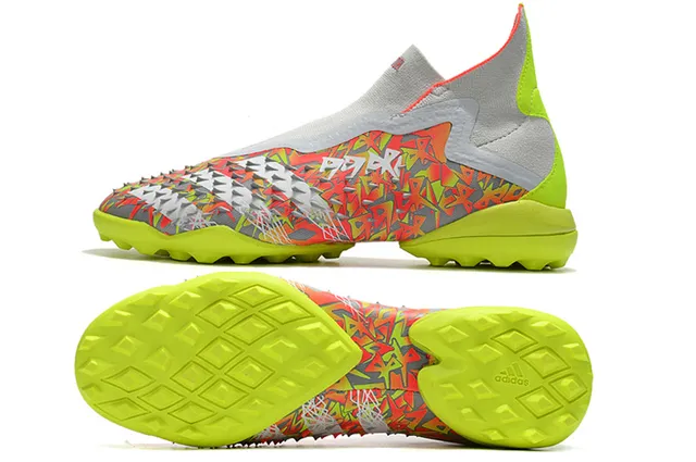Adidas Rose Multicolore Moulé Pique Jaula Géométrique Impression Dessus Gazon Chaussures de Football 19