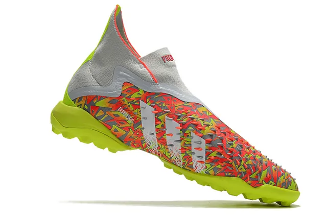 Adidas Rose Multicolore Moulé Pique Jaula Géométrique Impression Dessus Gazon Chaussures de Football 20