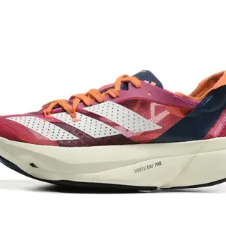 Adidas Rosa Naranja Malla Engineered Upper Three Stripe Overlay Zapatillas Running