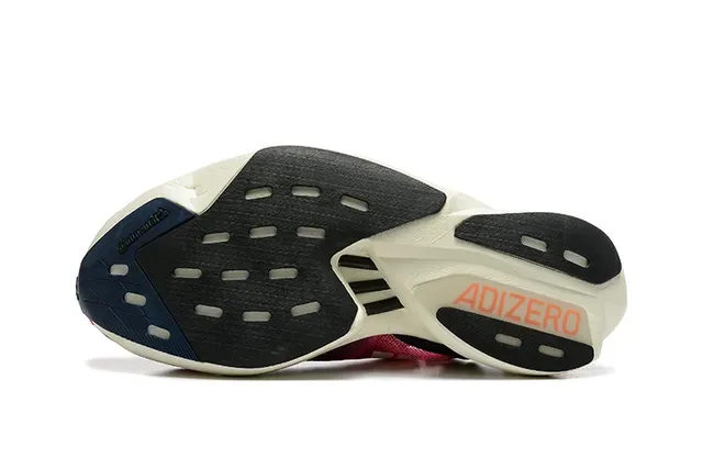 Adidas Rosa Naranja Malla Engineered Upper Three Stripe Overlay Zapatillas Running 4