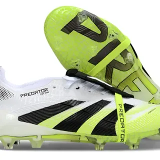 Adidas Predator Accuracy White Neon Yellow Black Firm-Ground Soccer Shoes
